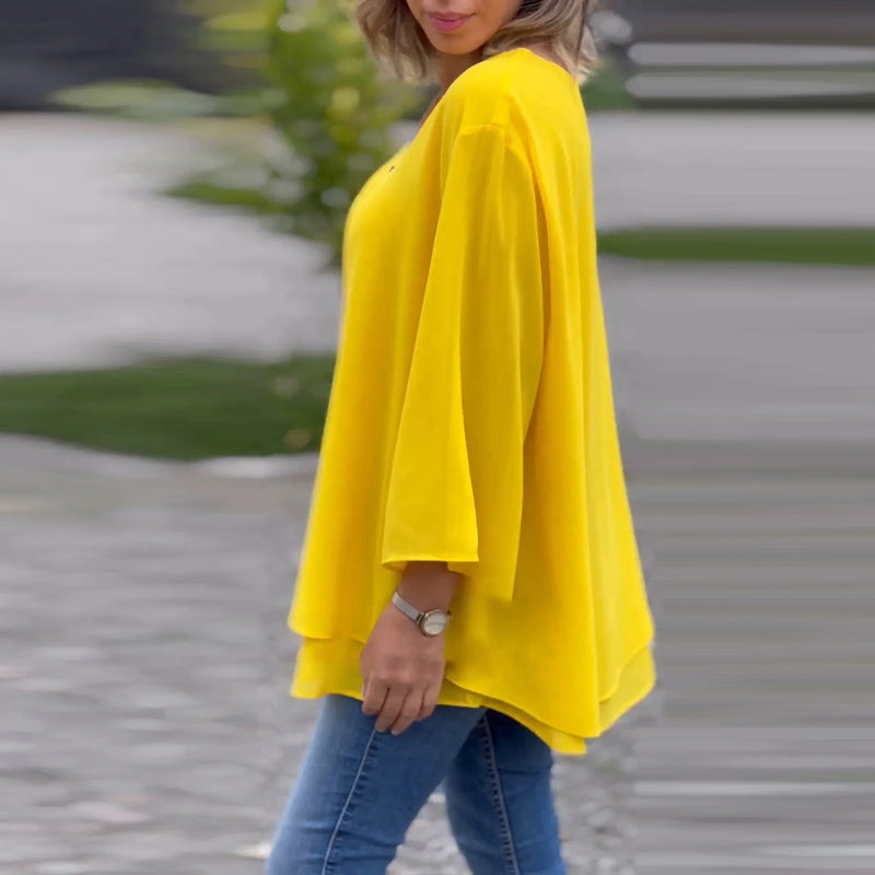 Heidi™ | V-hals Flared Zip-top