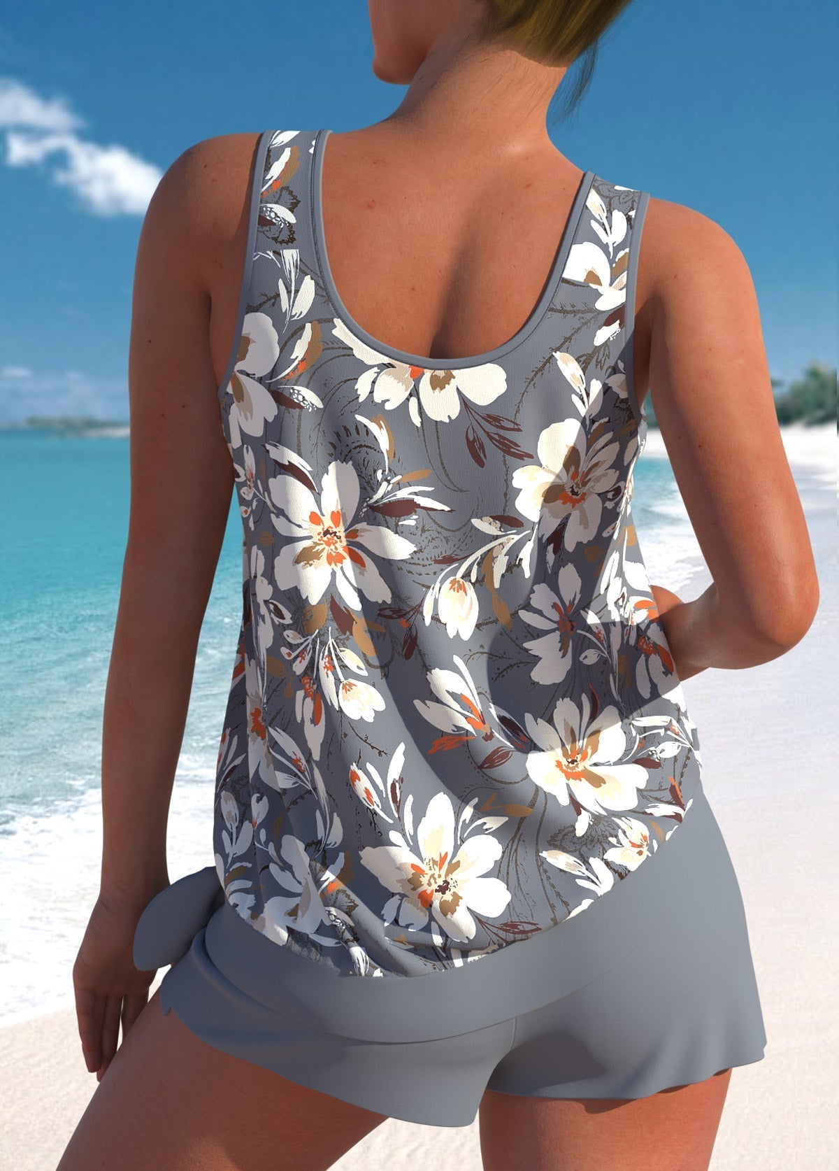 Ari | Schicker asymmetrischer High-Waist-Tankini | Letzter Tag 80 % Rabatt!