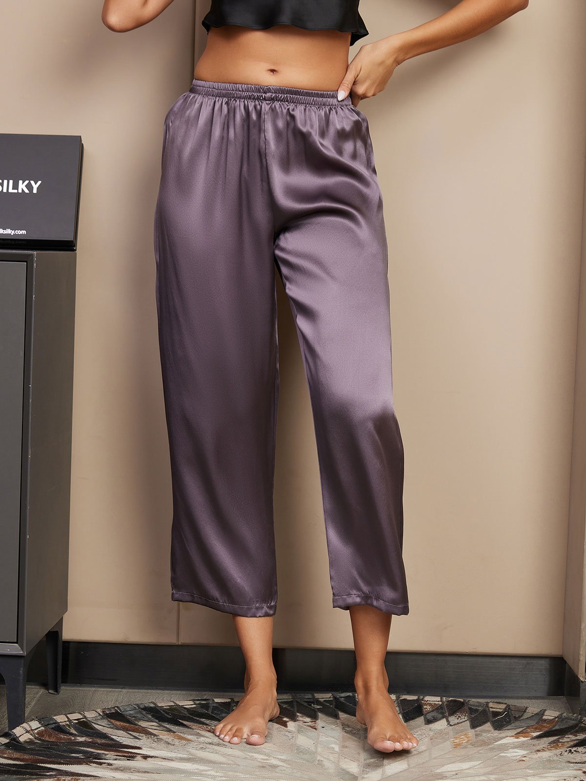 Pantalons De Nuit Pour Femmes Pure Soie Classique