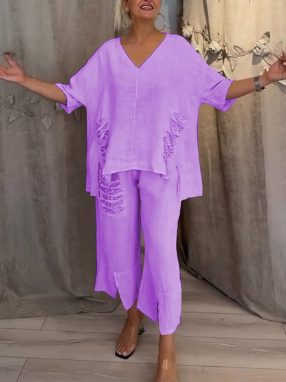 Tracey™ – Elegant 2-Piece Summer Set for Easy, Breezy Days