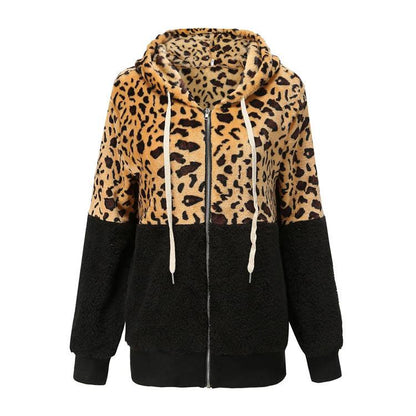 Lea - Fleecekapuzenpullover mit Leo-Design