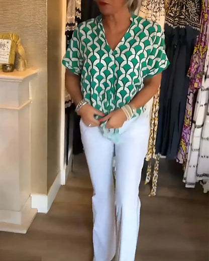 SOLVEIG I STYLISCHE BEDRUCKTE BLUSE