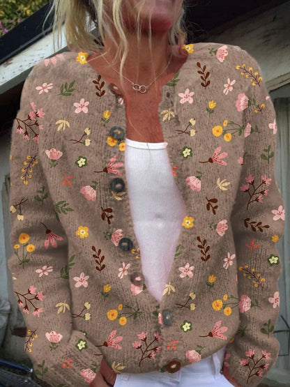 ALINA I MODIEUZE GEBLOEMDE CARDIGAN