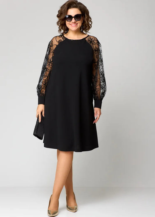 Destiny - Trendy Spitzenärmel Kleid