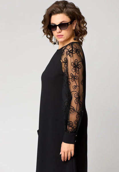 Destiny - Trendy Jurk met Kanten Mouwen