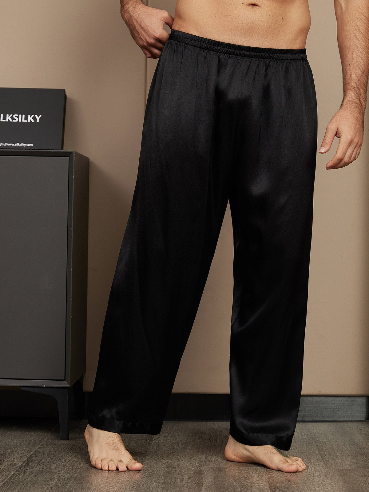 Pure Soie Détendu Pyjama Pantalon