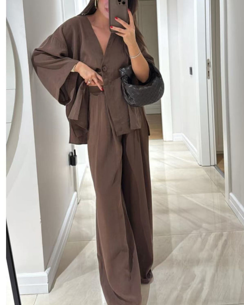 THARAH | Casual V-hals set