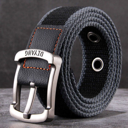 Heren casual canvas lederen riem met gesp MTA2217D6U