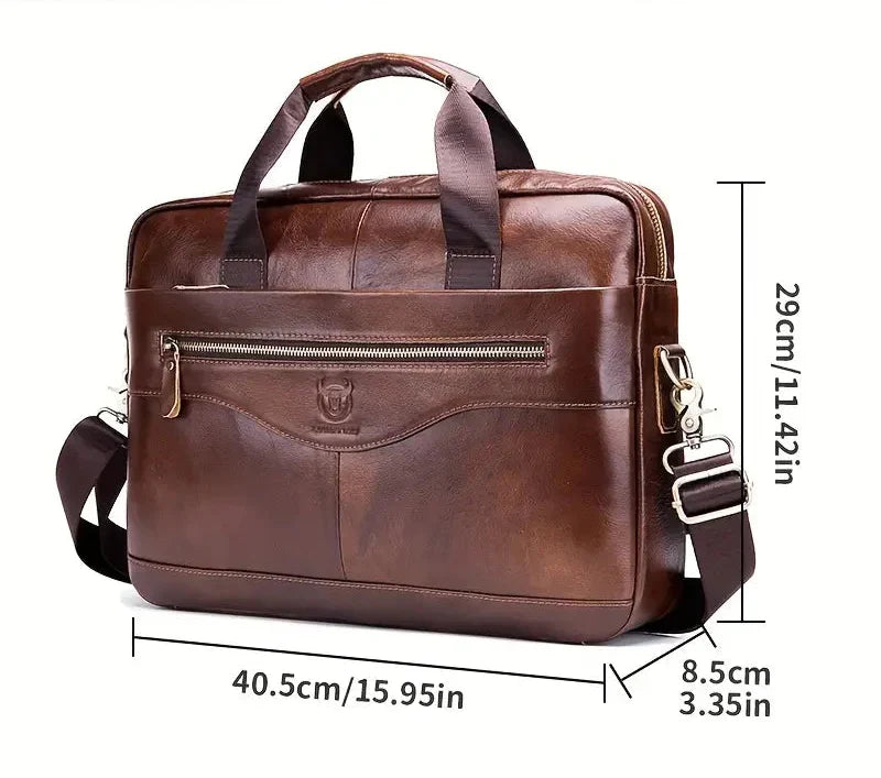 Tyler - Vintage Leather Crossbody Briefcase