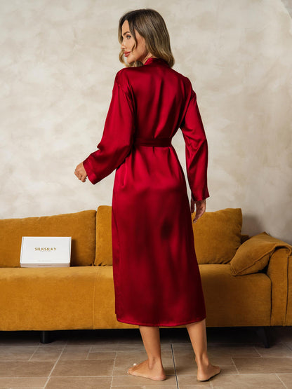 Robe longue élégante en soie pure pour femme