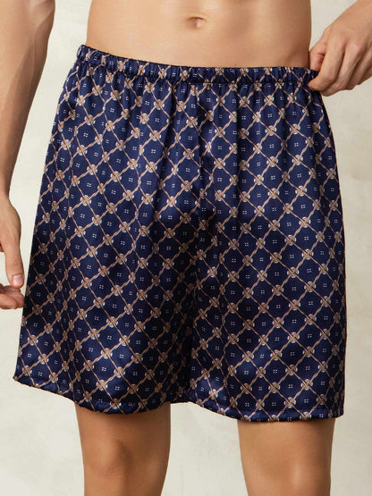 Shorts De Salon En Soie Confortable Pour Homme