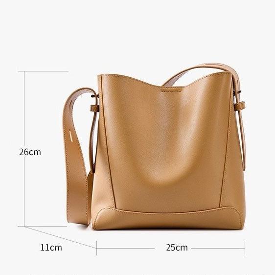 Echte Leder Crossbody & Schulter Übergroße Bucket Bag