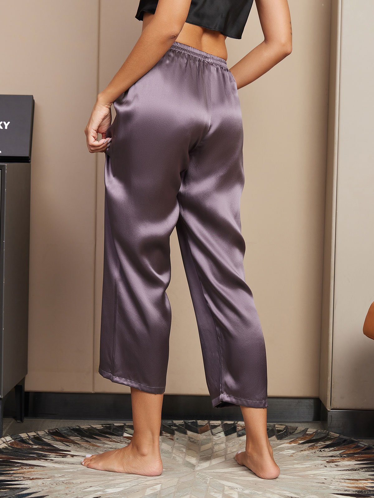 Pantalons De Nuit Pour Femmes Pure Soie Classique