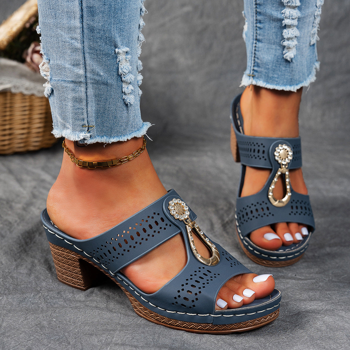 Nicoleta – Orthopedische Sandaal Met Zirkonia