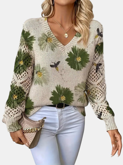 Elara™ | Cardigan mit floraler Eleganz