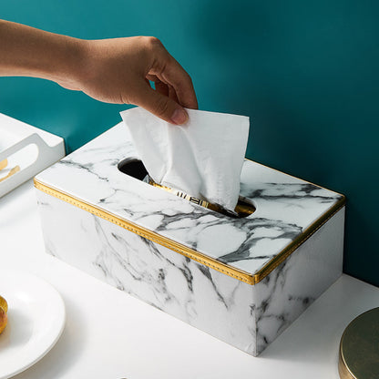 Ambachtelijke Marmeren Tissueboxhouder