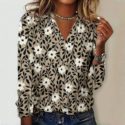 T-shirt met vintage bloemenprint