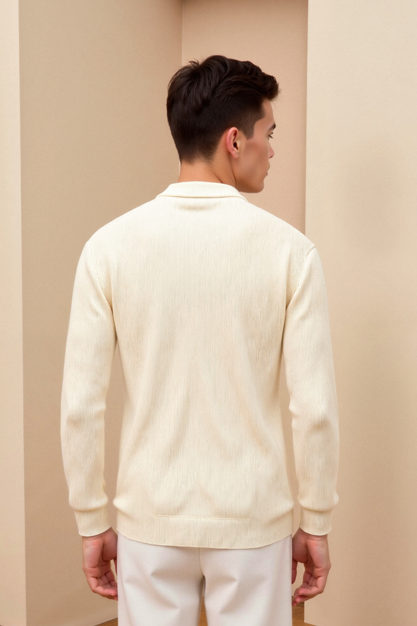 Luxueus fijngebreid vest met ronde hals