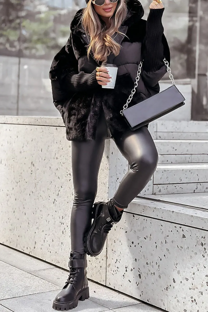 Evelyne - Multicolor winterjas met capuchon