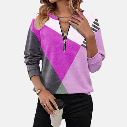 Nora | Weiches geometrisches Sweatshirt