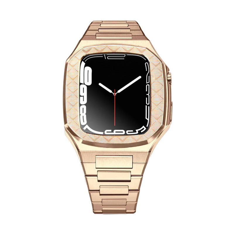 Luxuriöses Metallgehäuse-Armband für Apple Watch 44/45 mm