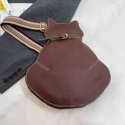 Linda - Unieke lederen tas voor katten