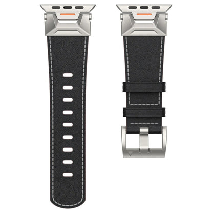 Titanium Echtleer Apple Watch Bandje