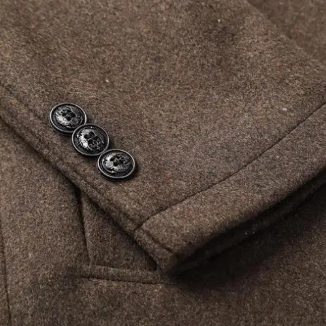 Jonathan™ | Dikke wollen trenchcoat