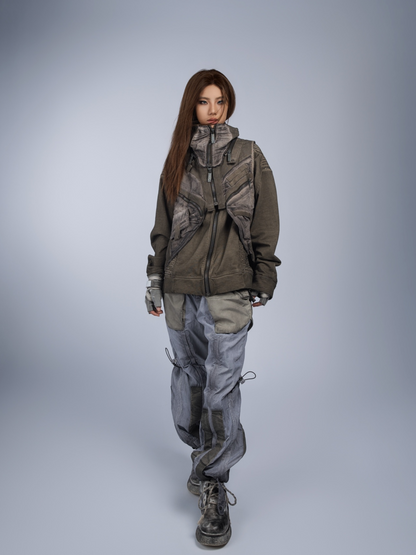 FlexCanopy – Unisex Asymmetrische Weste mit 3D-Taschen und abnehmbarem Design
