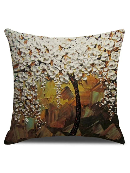 Barneys New York | Bloemenboom olieverfschilderij kunst kussensloop
