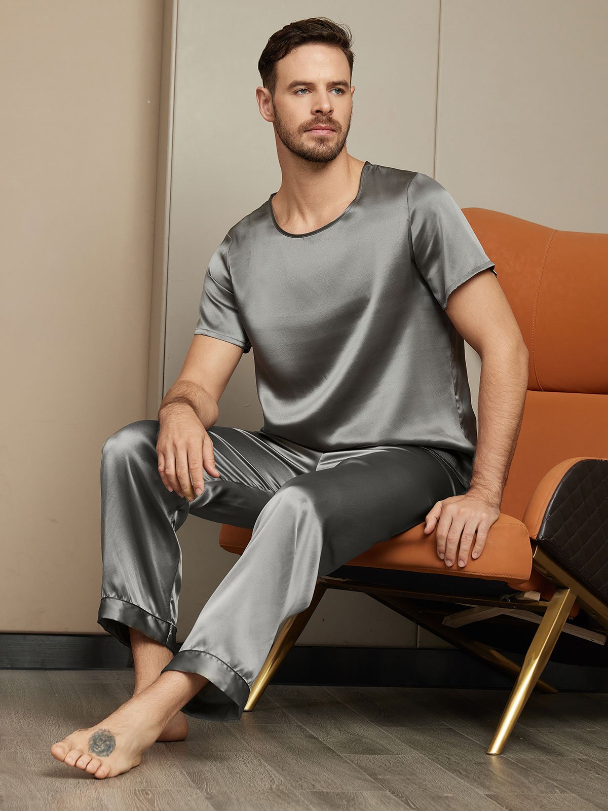 Pyjama Classique pour Homme en Soie Pure