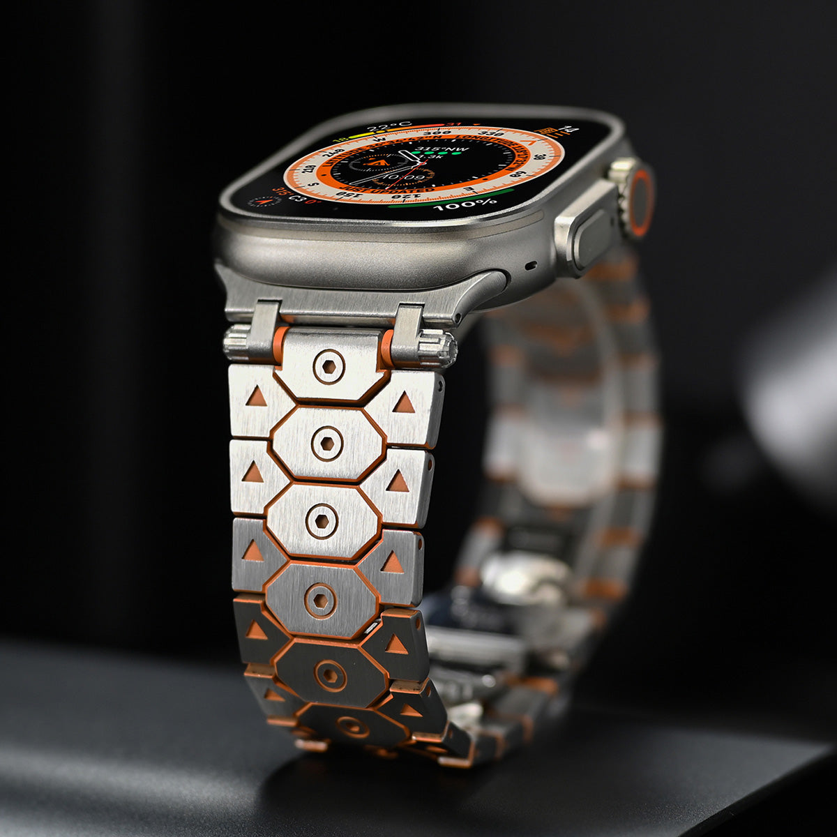 Imperiale roestvrijstalen Apple Watch-band