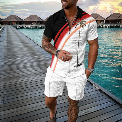MAX | TROPICANA POLOSHIRT- & SHORTSET