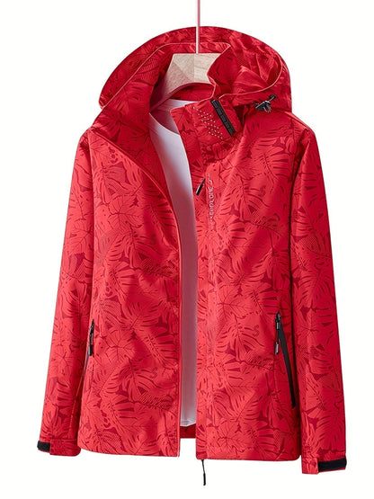 Jasmine | Winddichte Jacke mit Blattmuster