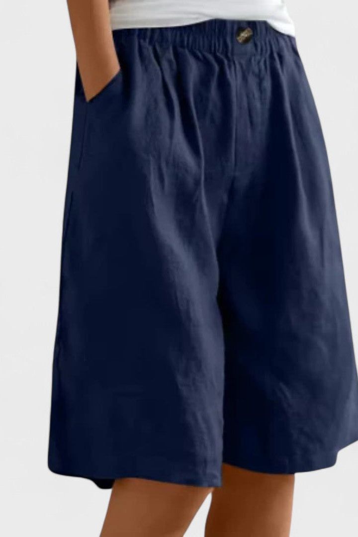 Elegante korte broek - Blauw