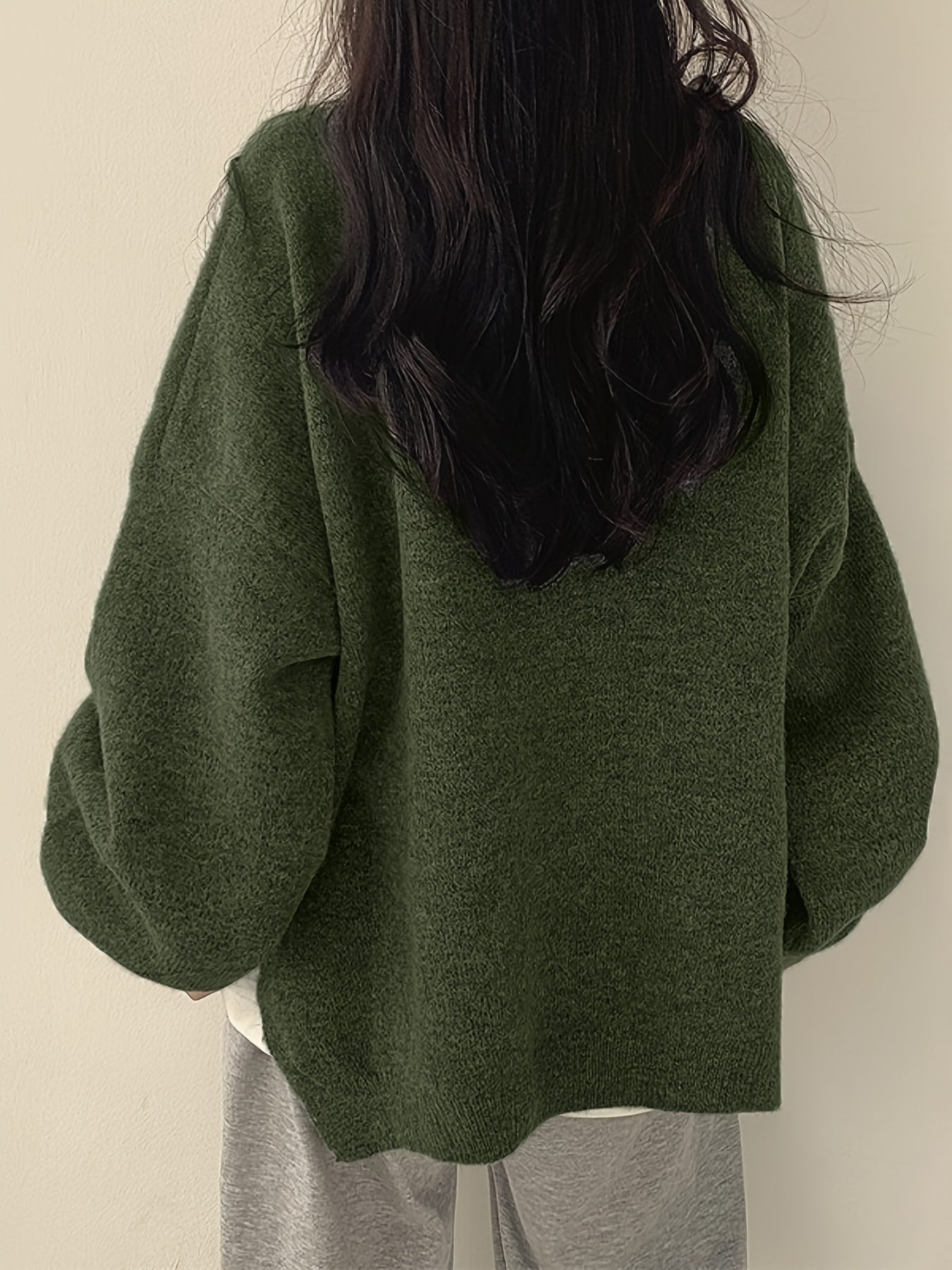 Pearline - Rundhals Pullover mit langen Ärmeln