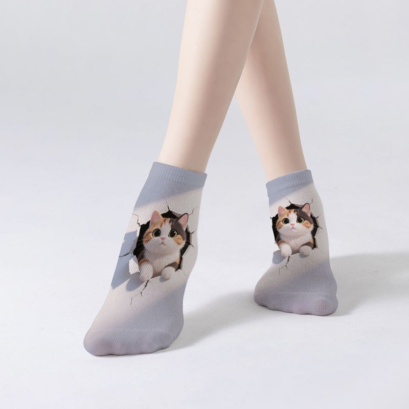 Casual Sokken Met Dierenprint