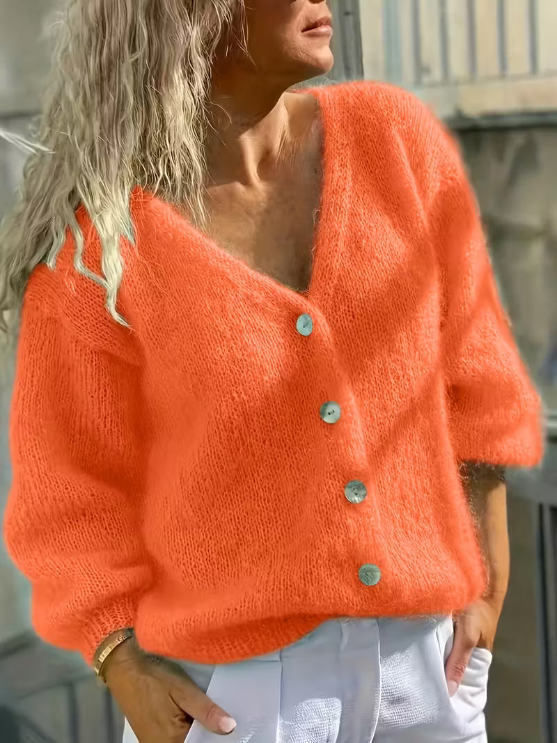 Hozanna - Strickpullover mit Knöpfen und langen Ärmeln