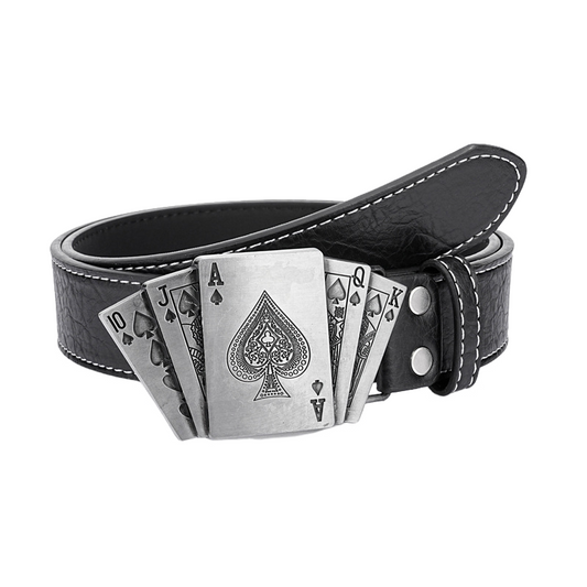 Heren Punk Stijl Speelkaarten Riem 97391757K