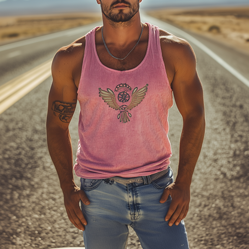 【Verzending binnen 24 uur】Heren klassieke casual Amerikaanse retro gebreide gestreepte tanktop 72799567K