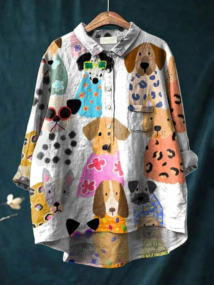 Chloe | T-shirt met hondentekening
