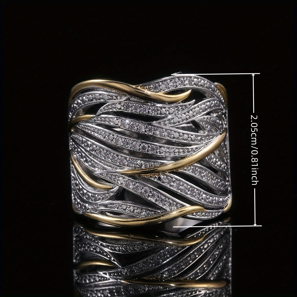Elegante gelaagde gedraaide ring