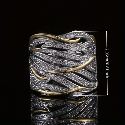 Elegante gelaagde gedraaide ring