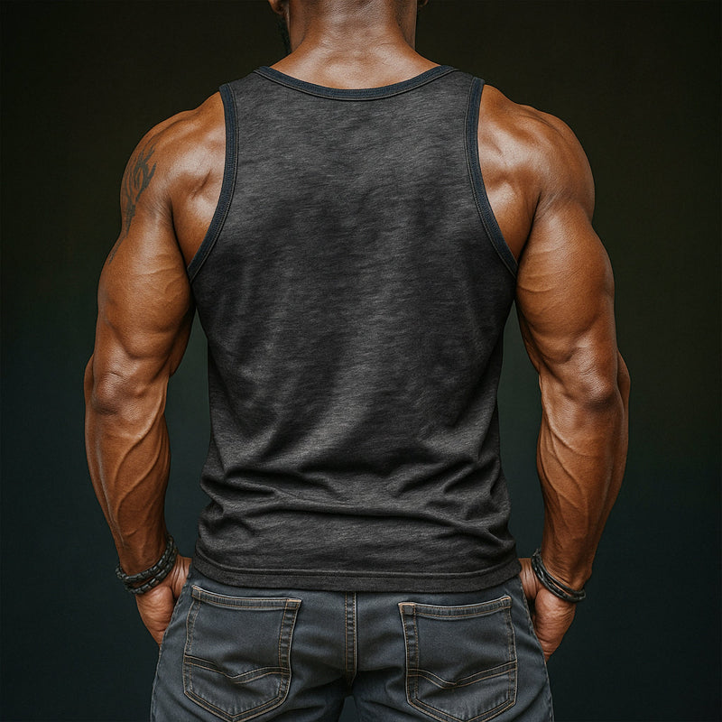 Heren Casual Ademende Huidvriendelijke Katoenen U-hals Slim Fit Tanktop MTA0746G0M