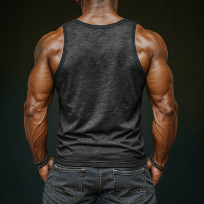 Heren Casual Ademende Huidvriendelijke Katoenen U-hals Slim Fit Tanktop MTA0746G0M
