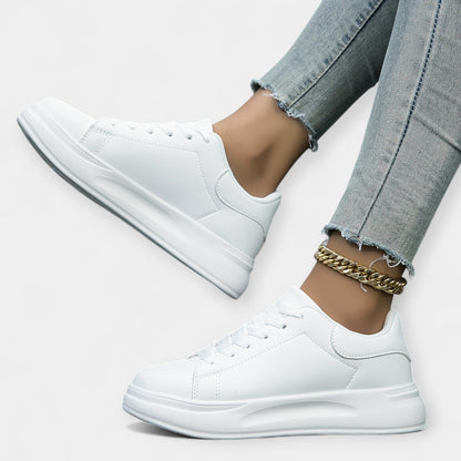 Leren sneakers wit