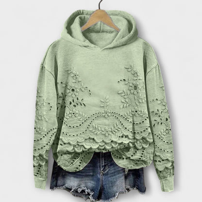 Grace – Vintage Kapuzen-Sweatshirt mit Blumenmuster