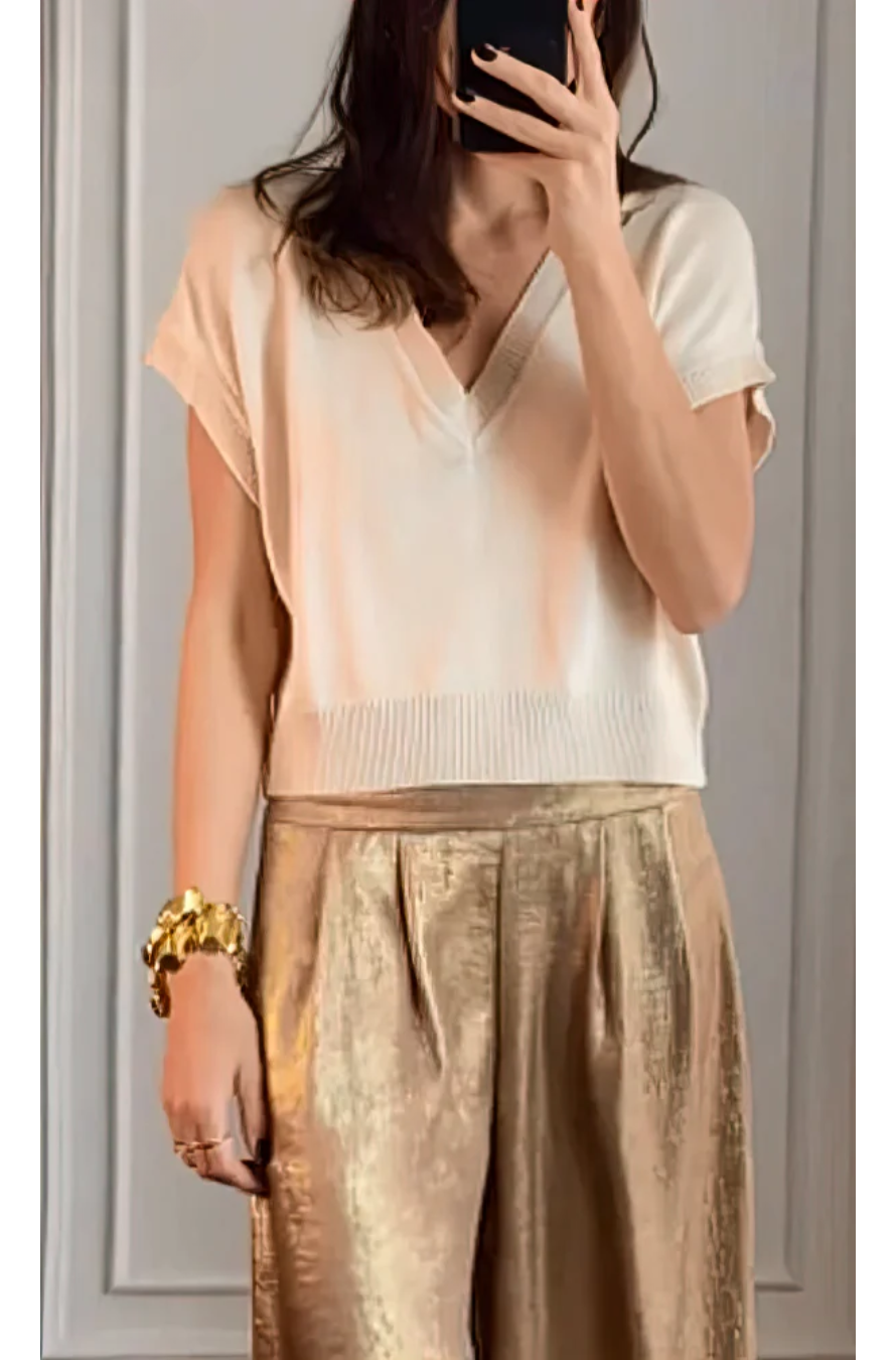 Betina | Chique Metallic Wide-Leg Broek