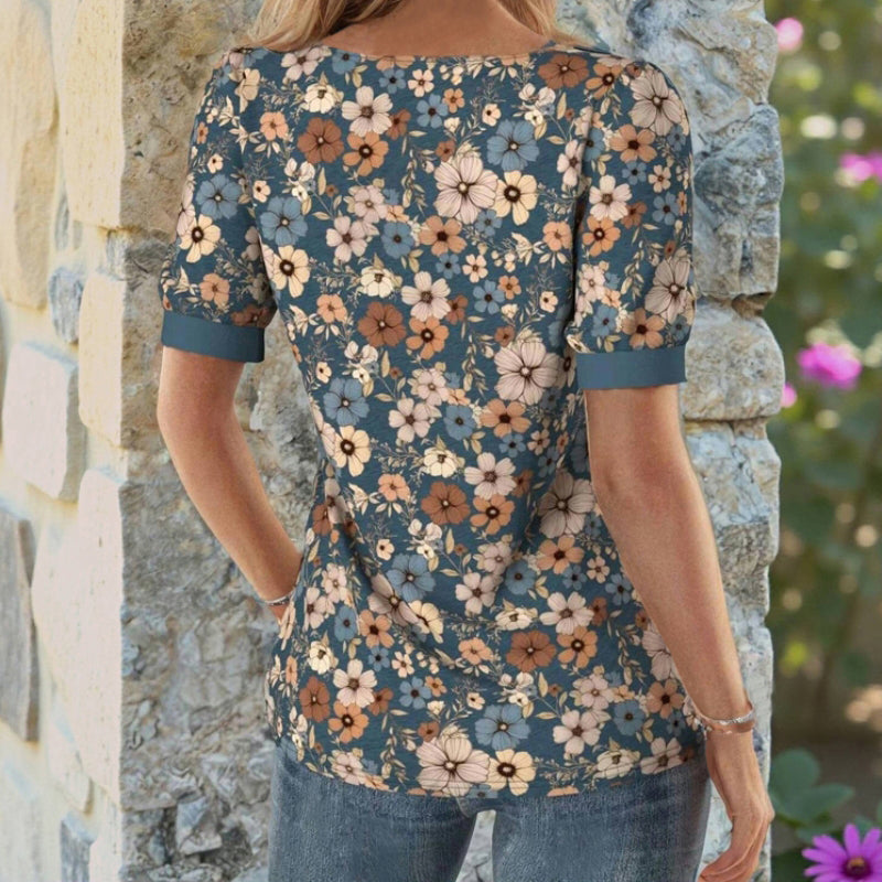 Blouse Vintage met Bloemenprint