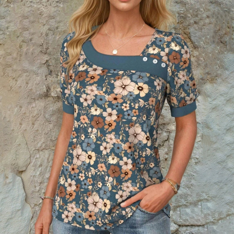 Blouse Vintage met Bloemenprint